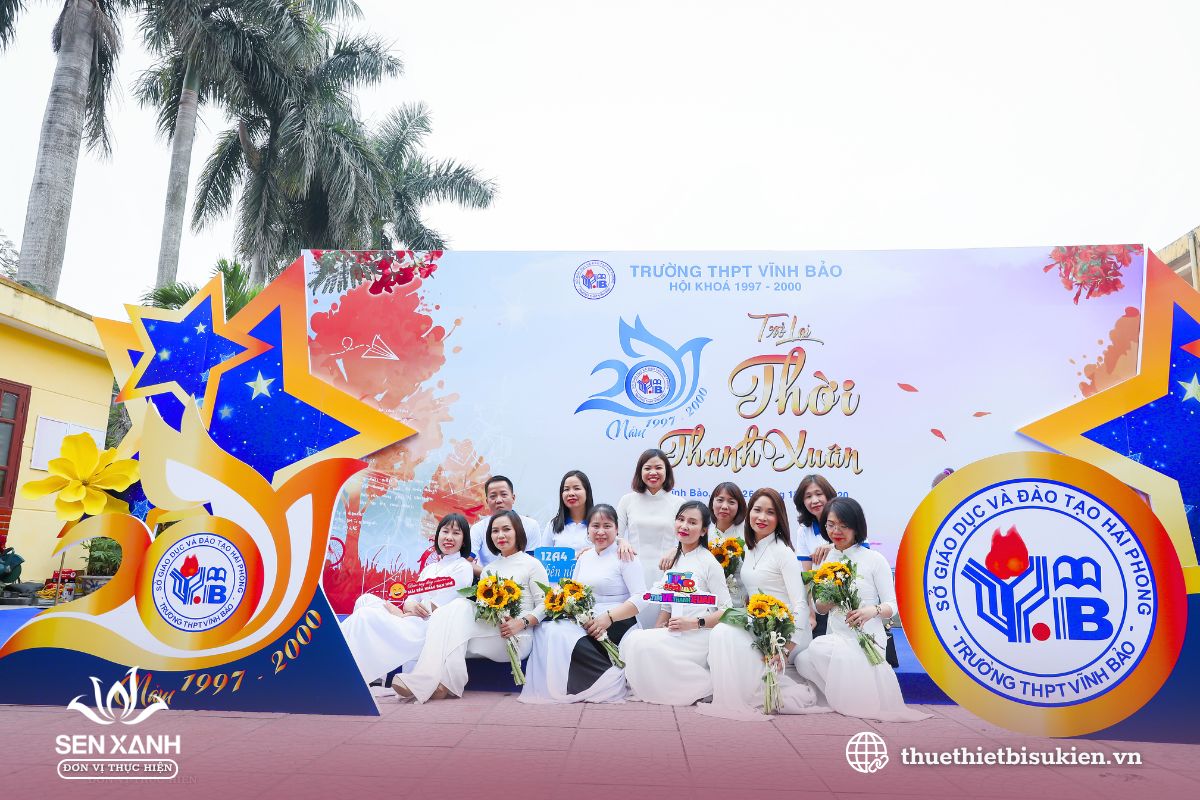 Backdrop họp lớp bằng bạt hiflex Backdrop họp lớp bằng bạt hiflex