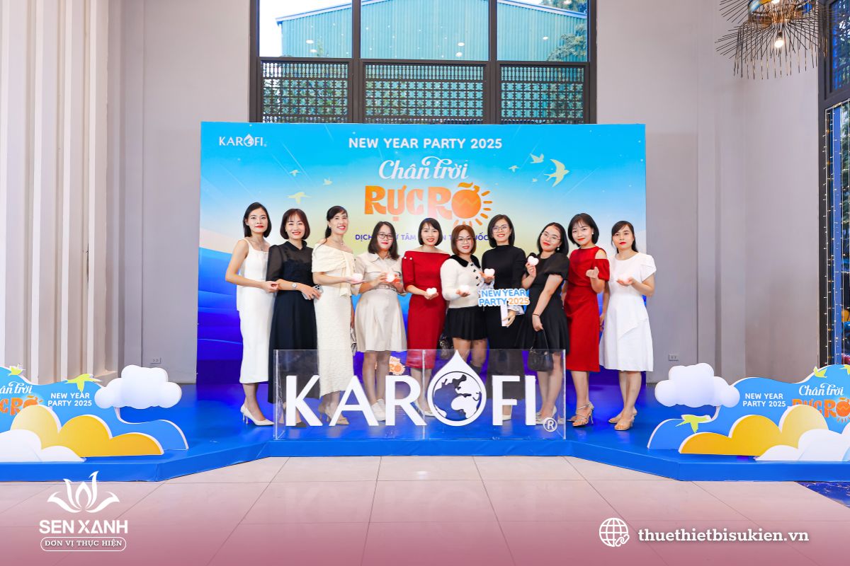 Backdrop tiệc tất niên Karofi Backdrop tiệc tất niên Karofi