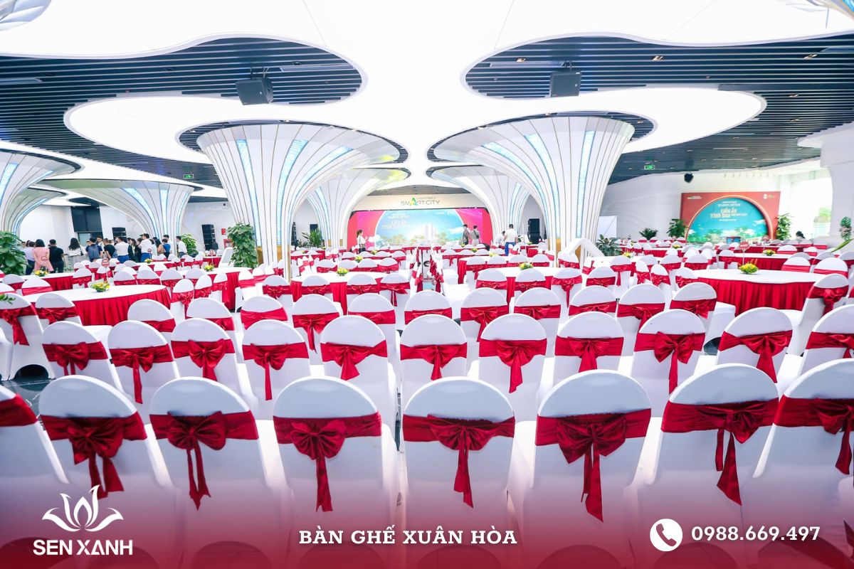 Bàn ghế Xuân Hòa cao cấp trong sự kiện