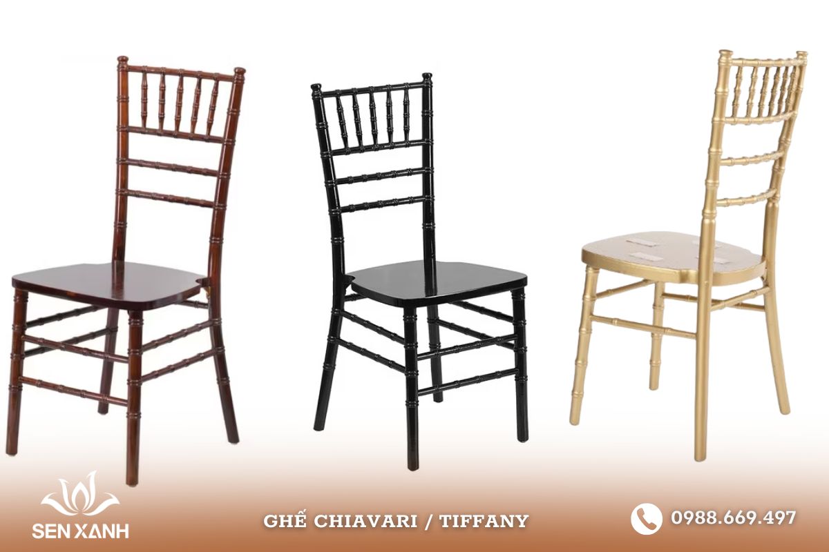 Ghế Chiavari/ Tiffany chất liệu gỗ