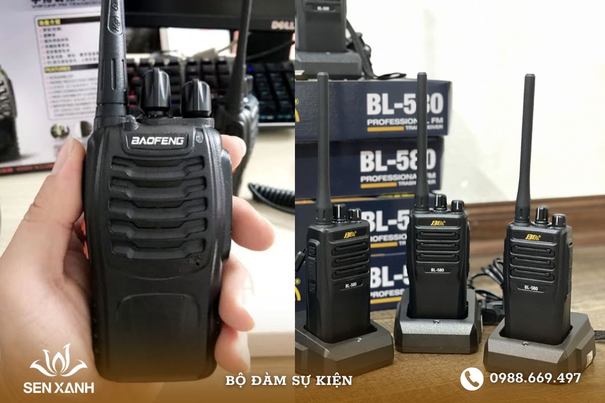 Bộ đàm sự kiện các loại đều có tại Sen Xanh