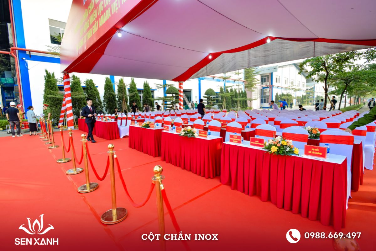Sen Xanh cho thuê cột chắn inox uy tín Sen Xanh cho thuê cột chắn inox uy tín