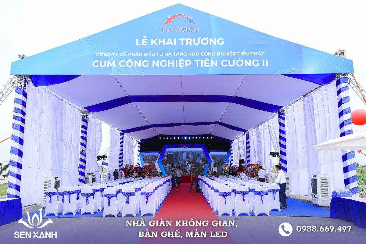 Thiết bị Sen Xanh cung cấp cho sự kiện khai trương cụm KCN Tiên Cường II